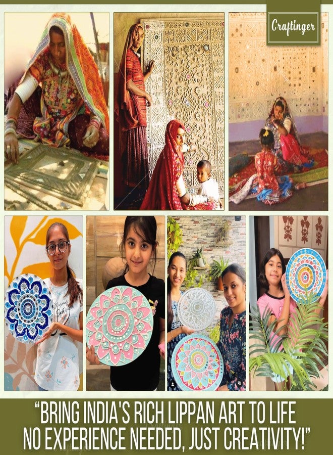 Craftinger مجموعة كرافتينجر برو ليبان الفنية مقاس 8 بوصات لتزيين منزلك بنفسك، تتضمن أشكال MDF محددة مسبقًا، وألوان أكريليك، ومرايا، متعددة الألوان - Image 4